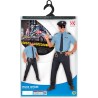 Widmann - Costume da Ufficiale di Polizia per adulti Tg. XXXL (camicia, pantaloni, cintura, cravatta, cappello), 04035