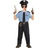 Widmann - Costume da Poliziotto da bambino Tg. (128 cm - 5/7 anni) composto da camicia, pantalone, cintura, cravatta e cappello,
