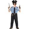 Widmann - Costume da Poliziotto da bambino Tg. (158 cm - 11/13 anni) composto da camicia, pantalone, cintura, cravatta e cappell