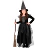Widmann - Costume da Strega per bambini (158 cm - 11/13 anni), abito lungo fino a terra e cappello da strega, 13028