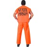 Widmann - Costume Carcerato, prigioniero, detenuto, Tg. S (maglietta, pantaloni, berretto, baffi), 21371