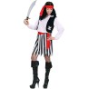 Widmann - Costume Piratessa Tg. S, (camicia con gilet, gonna, cintura, fascia per testa), 02761