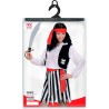 Widmann - Costume Piratessa Tg. S, (camicia con gilet, gonna, cintura, fascia per testa), 02761