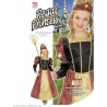 Widmann - Costume da Principessa Regale per bambine (Royalty) Tg. (140 cm - 8/10 anni), vestito con cerchio, copricapo, 58677