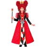 Widmann - Costume da Regina di Cuori per bambini Tg. (140 cm - 8/10 anni), vestito, corona, costume da favola, 22357
