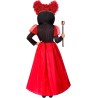 Widmann - Costume da Regina di Cuori per bambini Tg. (140 cm - 8/10 anni), vestito, corona, costume da favola, 22357