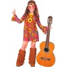 Widmann - Costume Hippie bambina Tg. (158 cm - 11/13 anni), vestito, fascia per testa, copristivali, 18898