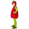 Widmann - Costume da Fragola per bambino Tg. (116 cm - 4/5 anni), tuta e copricapo, 26075