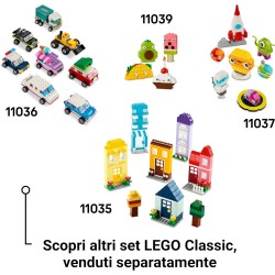 LEGO 11042 Classic Scatola della Felicità Creativa, Set di Costruzioni con 680 Mattoncini Colorati, Giochi Creativi e di Fantasi