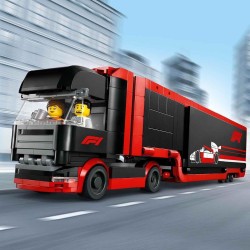 LEGO City 60445 - Autotrasportatore F1 con Monoposto RB20 e AMR24 F1 - Camion Giocattolo da Costruire con 2 Modelli di Auto da C