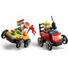 LEGO City 60458 - Pack Veicoli da Corsa: Pizzaiolo Contro Pompiere - Macchine Giocattolo con 2 Minifigure, Regali Divertenti per