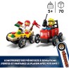 LEGO City 60458 - Pack Veicoli da Corsa: Pizzaiolo Contro Pompiere - Macchine Giocattolo con 2 Minifigure, Regali Divertenti per