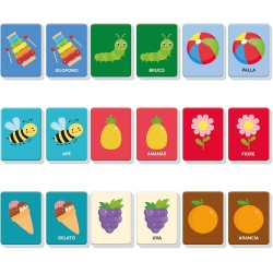 Clementoni - Sapientino Baby Montessori - Carte Primo Memo, Gioco di Memoria Educativo Bambini 1-3 Anni, Carte Tattili per Svilu
