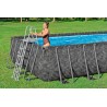 Bestway - Piscina APX 365 Rettangolare 549x274x132 Color Marmo Scuro 561KA