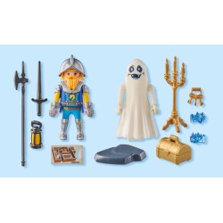 PLAYMOBIL | Novelmore | Fantasma Luminoso e Cavaliere | Giocattoli per bambini dai 4 anni in su | 71797