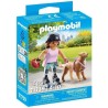 PLAYMOBIL - My Life 71739 Ragazza sui roller con cane Retriever