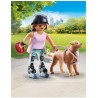 PLAYMOBIL - My Life 71739 Ragazza sui roller con cane Retriever