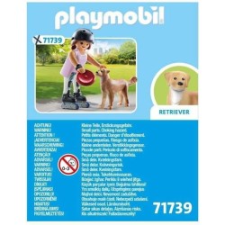 PLAYMOBIL - My Life 71739 Ragazza sui roller con cane Retriever