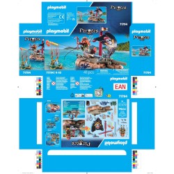 PLAYMOBIL | Pirati | Zattera dei pirati | Giocattolo Pirata | Personaggio Pirata | Giocattoli per bambini dai 4 anni in su | 717