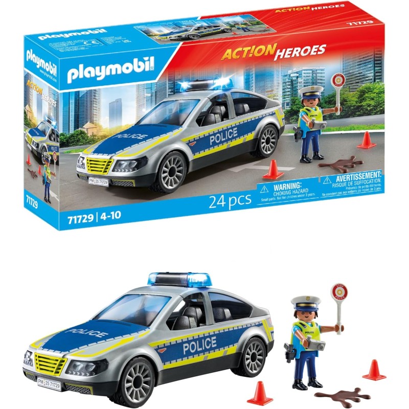 PLAYMOBIL | Action Heroes | Auto della Polizia | Macchina giocattolo | Giocattoli per bambini dai 4 anni in su | 71729 PLAYMOBIL | Action Heroes | Auto della Polizia | Macchina giocattolo | Giocattoli per bambini dai 4 anni in su | 71729