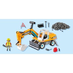 PLAYMOBIL | Action Heroes | Grande Escavatore | Giocattolo da Costruzione per Bambini | Set Escavatore | Giocattolo per Bambini 