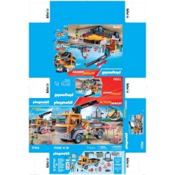 PLAYMOBIL | Action Heroes | Camion da Cantiere con Gru | Giocattolo da Costruzione per Bambini | Set da Cantiere | Giocattolo pe