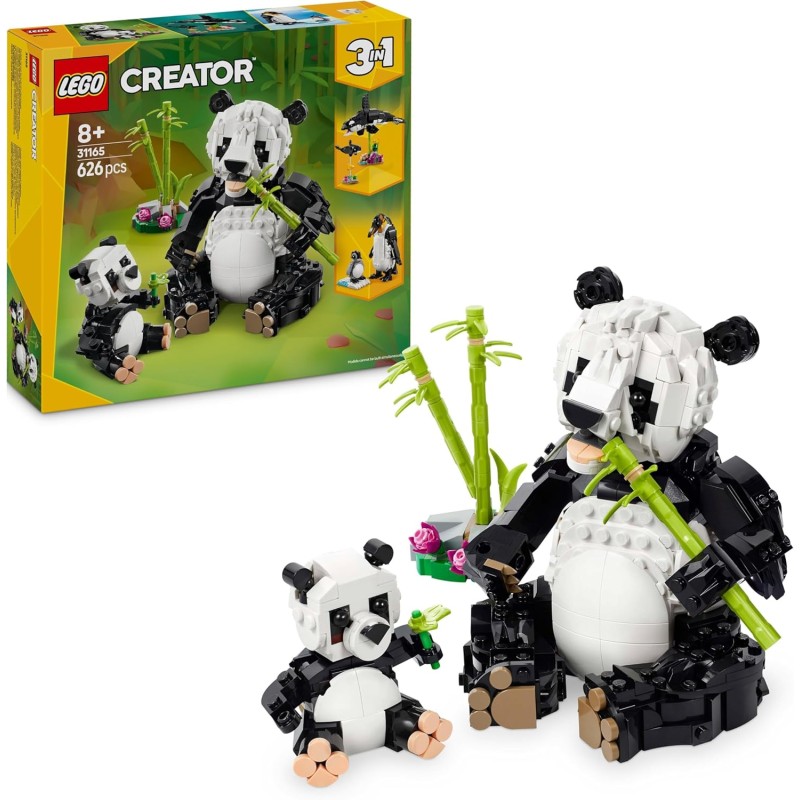 LEGO - Creator 3 in 1 Animali Selvatici: Famiglia di Panda Giocattolo - Si Trasforma in Pinguino e Orca - Animali da Costruire - LEGO - Creator 3 in 1 Animali Selvatici: Famiglia di Panda Giocattolo - Si Trasforma in Pinguino e Orca - Animali da Costruire -