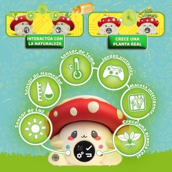 Garden KEEPERS FungiPot, vaso digitale interattivo per la cura delle piante, sensori di umidità, luce e temperatura, giochi digi