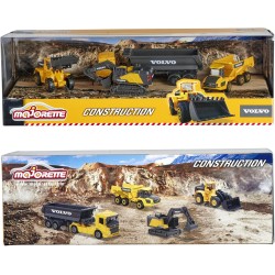 Majorette Volvo 4 Pieces Giftpack Modelllastkraftwagen Escavatore Giocattolo, Colore Giallo, Small, 212057287