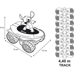 Smoby, Pista Flextreme Stitch, 7600180927, +4 anni, con auto e personaggio Stitch