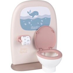 Smoby - Baby Nurse Toilet, +3 Anni, 2 in Uno, WC e lavabo, Bambola Non Inclusa