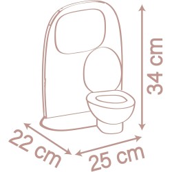 Smoby - Baby Nurse Toilet, +3 Anni, 2 in Uno, WC e lavabo, Bambola Non Inclusa