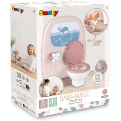 Smoby - Baby Nurse Toilet, +3 Anni, 2 in Uno, WC e lavabo, Bambola Non Inclusa