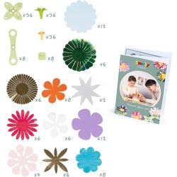 Smoby - Flower Market Deco Set, 7600350410, +5 anni, 200 accessori, fiori e cornici, made in France