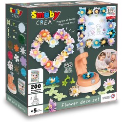 Smoby - Flower Market Deco Set, 7600350410, +5 anni, 200 accessori, fiori e cornici, made in France