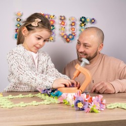 Smoby - Flower Market Deco Set, 7600350410, +5 anni, 200 accessori, fiori e cornici, made in France