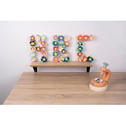 Smoby - Flower Market Deco Set, 7600350410, +5 anni, 200 accessori, fiori e cornici, made in France