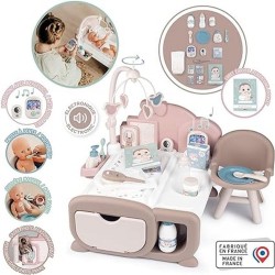 Smoby - Baby Nurse Cocoon Nursery, 7600220379, +3 anni, con funzioni elettroniche, fasciatoio, culla, seggiolone, accessori, per