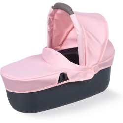 Smoby Multifunzione 3 in 1, Colore Rosa, per Bambole Fino a 42 cm, Passeggino trasformabile per Diverse Esigenze con Design Quin