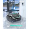 WYBOT C2 - Robot Pulitore Senza Fili a Batteria doppia filtrazione, fino a 180 minuti per Piscina