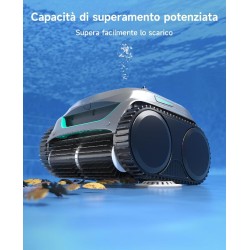 WYBOT C2 - Robot Pulitore Senza Fili a Batteria doppia filtrazione, fino a 180 minuti per Piscina