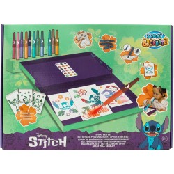 Disney Lilo & Stitch - Set di Penne Spray Colorate - Set da Disegno e Colorazione ad Aerografo per Bambini con Pennarelli e Ste