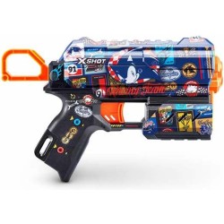Zuru - Pistola X-Shot Sonic Skins Flux, 8 freccette 18 3x32x5 3cm - Modelli assortiti, 1 pezzo