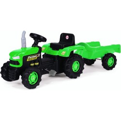 Dolu Oyuncak San.Ve Tic.A.S. - 8053 Trattore con Pedale Ride On Con Rimorchio, Verde