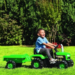 Dolu Oyuncak San.Ve Tic.A.S. - 8053 Trattore con Pedale Ride On Con Rimorchio, Verde