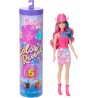 Barbie - Color Reveal Serie Country Chic, bambola a sorpresa con corpetto scintillante metalizzato e 6 accessori inclusi, effet