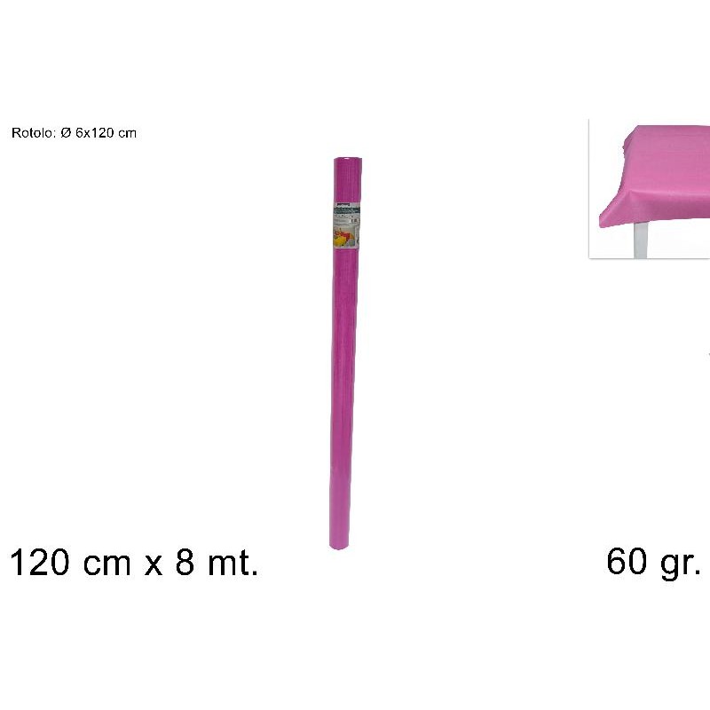 ROTOLO TNT 120 CM X 8 MT 70 GR ROSA