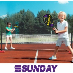 ODS - Sunday, Racchettoni Set Campo Gioco per Giocare in Coppia, con Set Racchette, Pallina di Gomma, Rete Divisoria e Borsa Tr