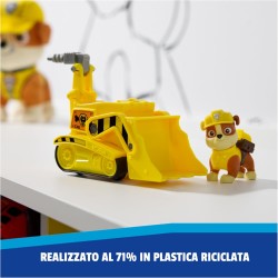 Paw Patrol, Bulldozer di Rubble, Veicolo e Personaggio Rubble, Giochi Bambini, 3+ anni