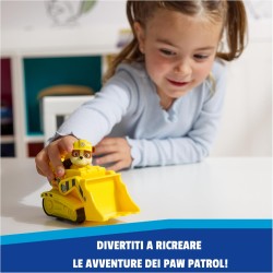 Paw Patrol, Bulldozer di Rubble, Veicolo e Personaggio Rubble, Giochi Bambini, 3+ anni